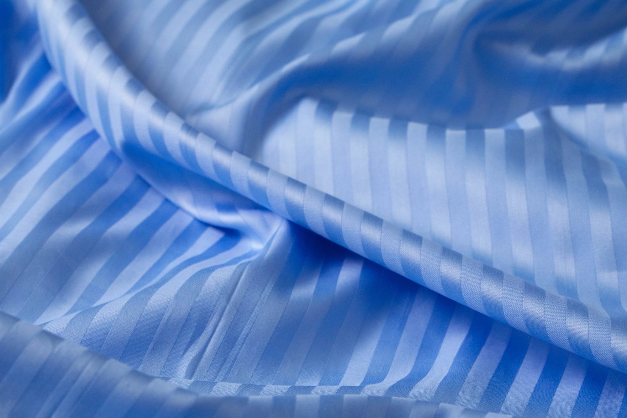 Supreme Rest Striped Sateen Celestial Blue sheets