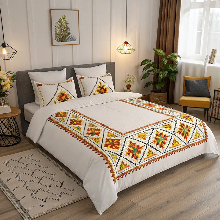 Supreme Rest sheets with fine Kyiv and Vinnytsia embroidery, celebrating genuine Ukrainian handmade quality.