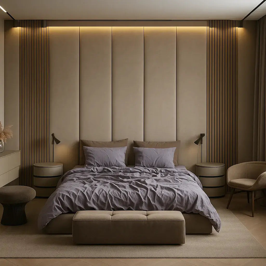 Supreme Rest linen in deep slate blue. The sheet set adds elegant, cool tones to any modern bedroom