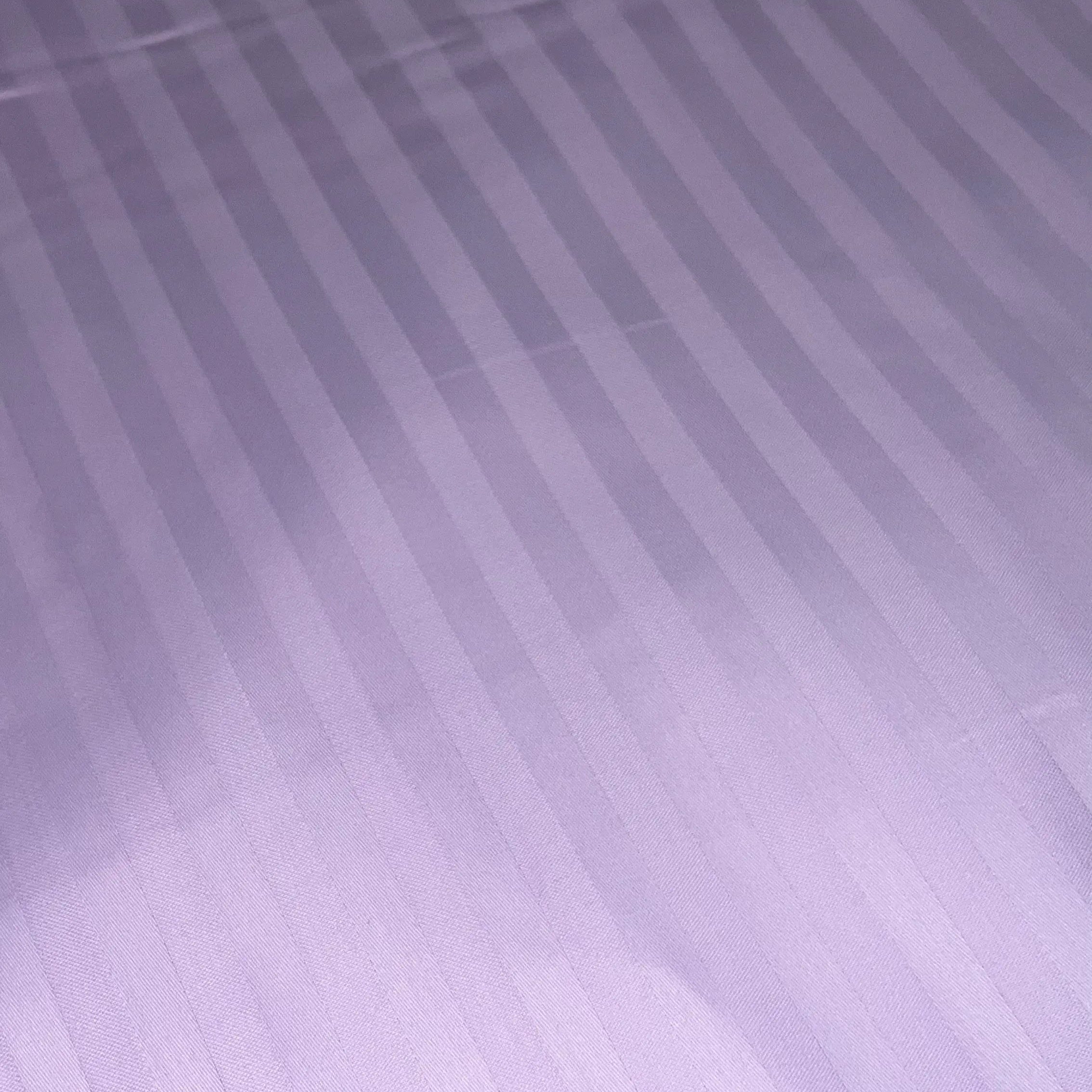 Supreme Rest lavender striped sateen sheet – eco-friendly custom bedding designed for luxurious comfort and restful sleep.
